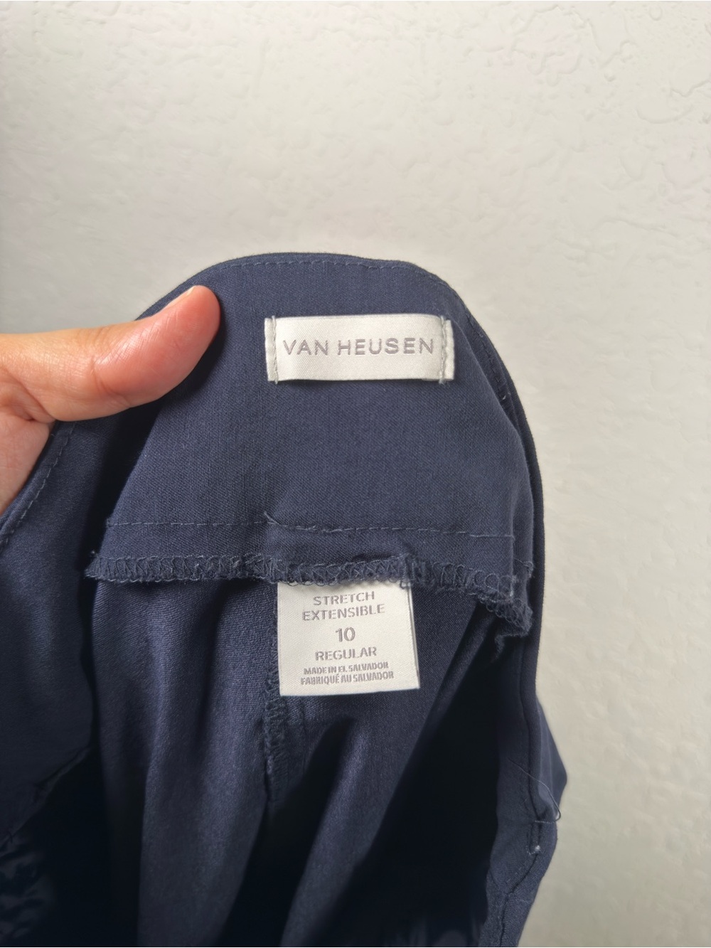 Van Heusen Women’s Navy Dress Pants Size 10 Career Stretch - Picture 5 of 7